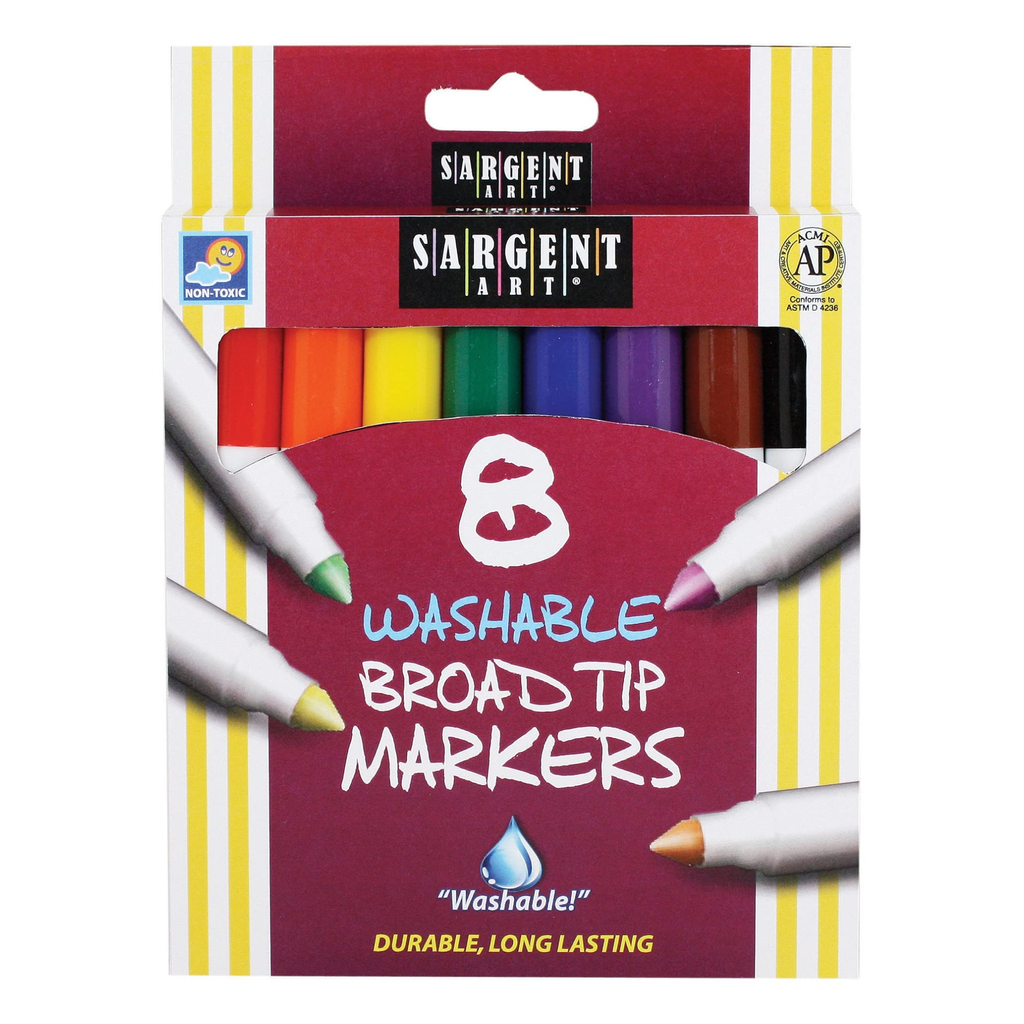 Markers Washable Broad Tip 8 Count Sargent Art (22-1550)