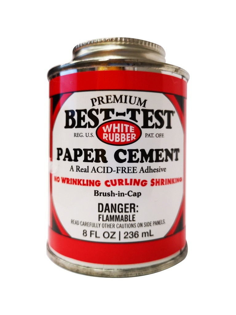 Best-Test White Rubber Paper Cement Acid Free 8oz. (139)