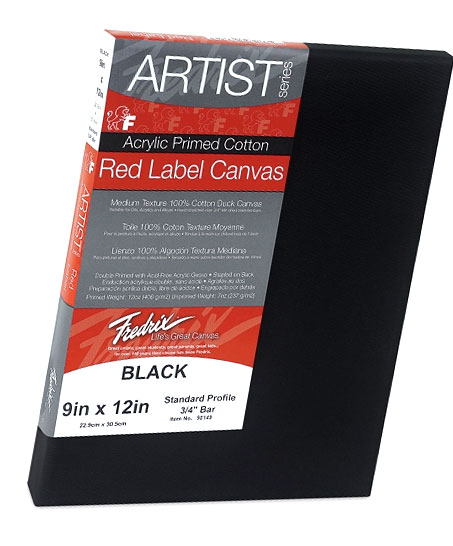 Fredrix Artist Series Red Label Regular BLACK 11X14