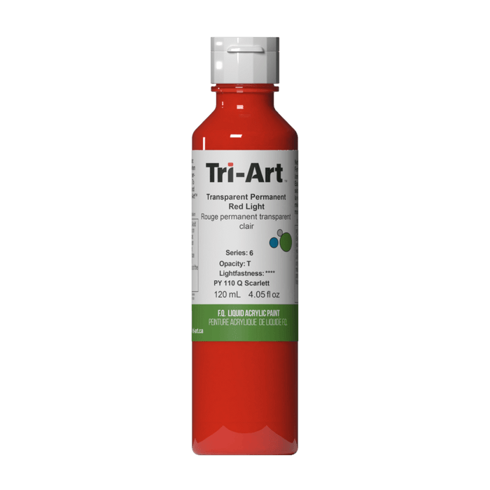 Tri-Art Liquid Acrylics 120ml (4.05 fl oz.) Series 6 Transparent Permanent Red L