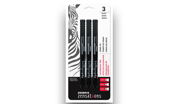 Zebra Calligraphy Pen Set of 3 (1.0mm,2.0mm,3.0mm)