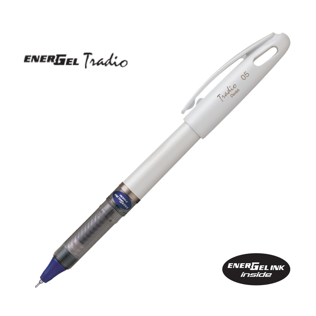 Pen Pentel EnerGel Tradio White Barrel/Blue Ink
