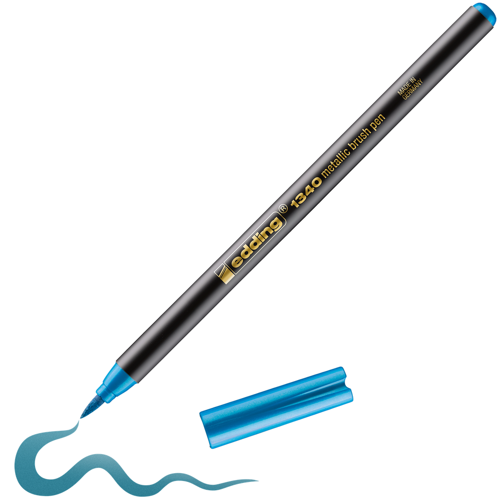 Edding 1340 Metallic Brush Pen Blue