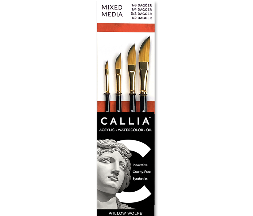 Willow Wolfe Callia Brush Set Mixed Media Dagger