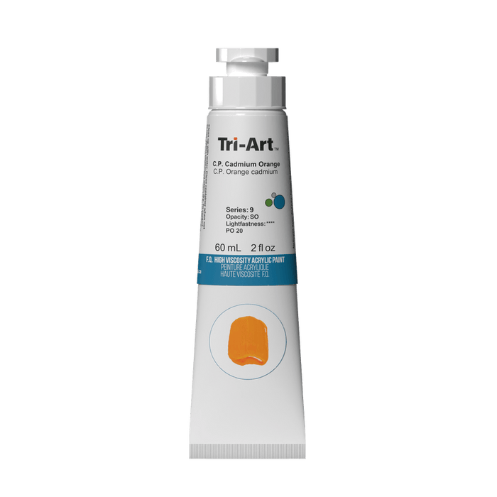 Tri-Art High Viscosity Acrylic C.P. Cadmium Orange 60ml S1