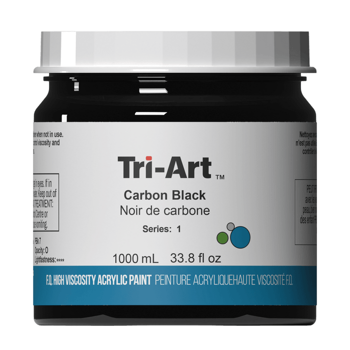 Tri-Art High Viscosity Acrylic Carbon Black 1000ml S1