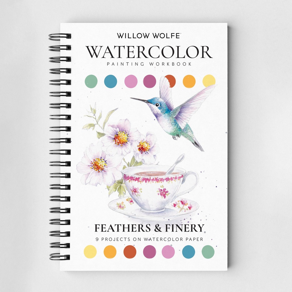 Willow Wolfe Watercolour Painting Workbook - Feathers & Finery **ND**