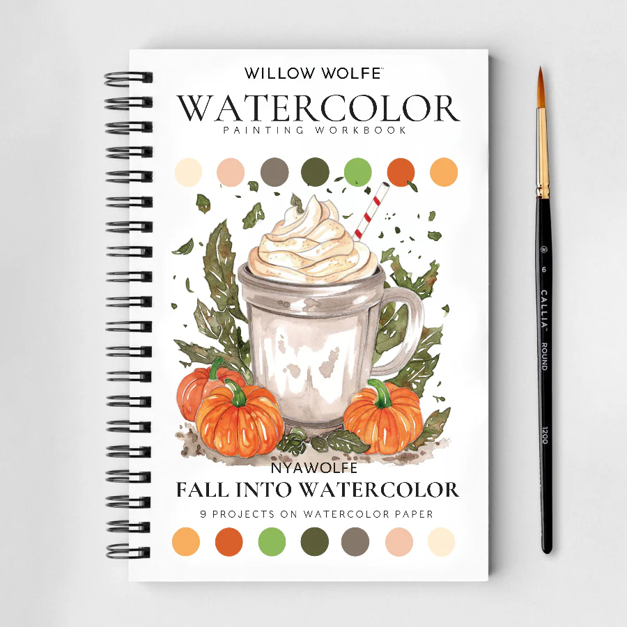 Willow Wolfe Watercolour Painting Workbook - Fall into Colour **ND**