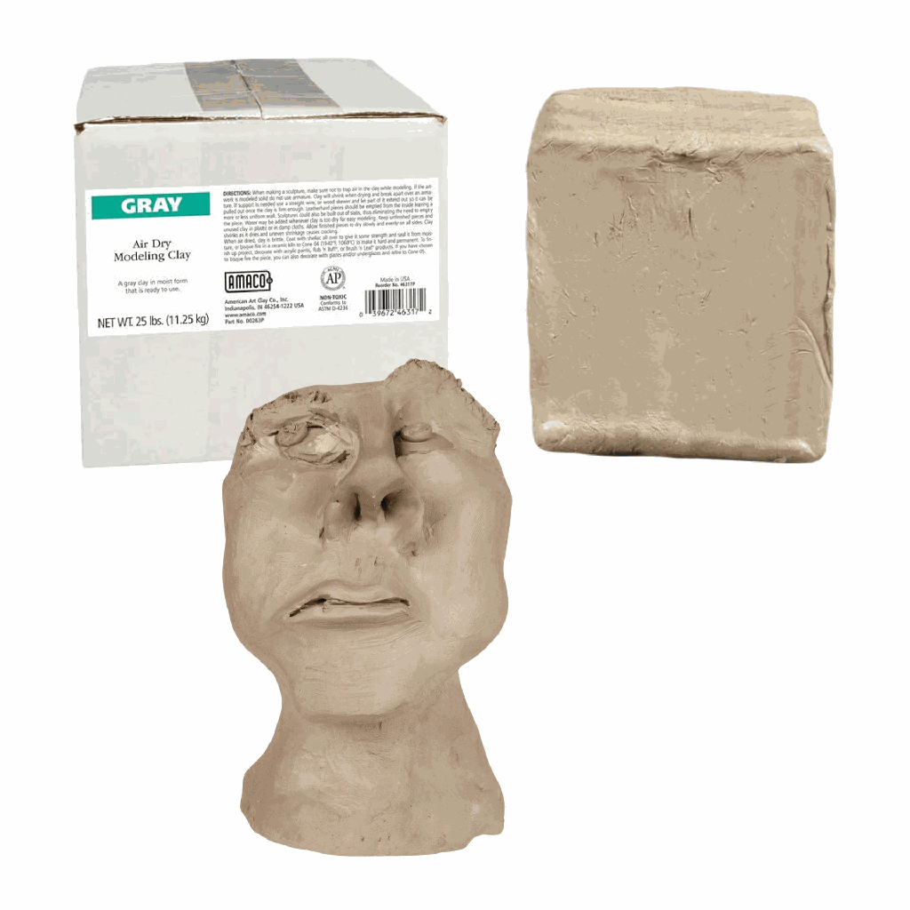 Amaco Air Dry Clay Grey 25lb **ND**