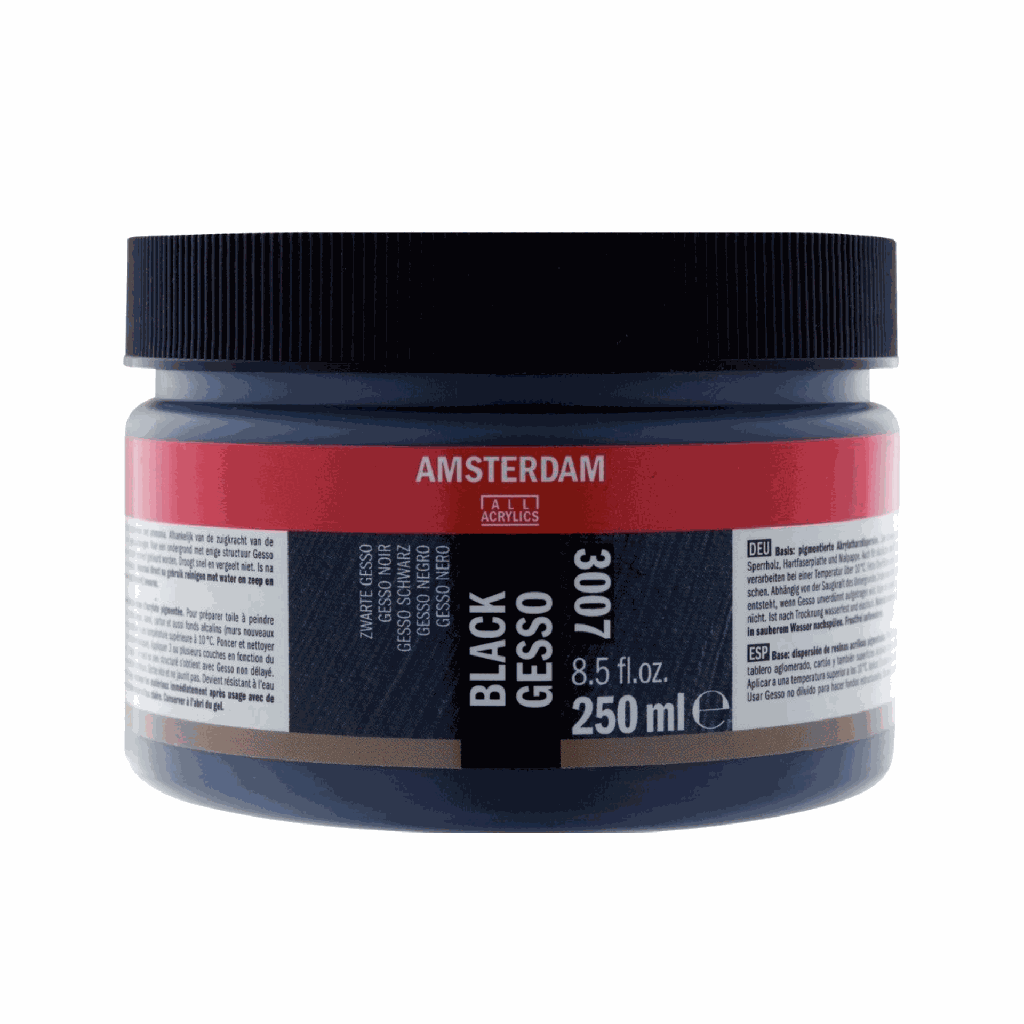 Amsterdam Acrylic Ground GESSO BLACK 250ML
