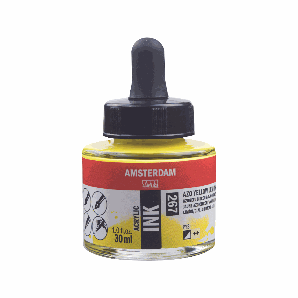 Amsterdam Acrylic Ink 30ML AZO YLW LEMON **ND**