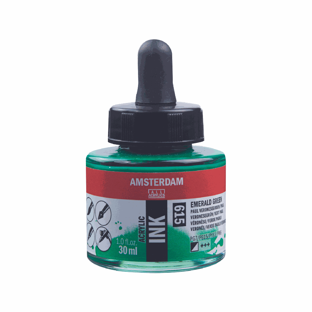 Amsterdam Acrylic Ink 30ML EMERALD GREEN **ND**