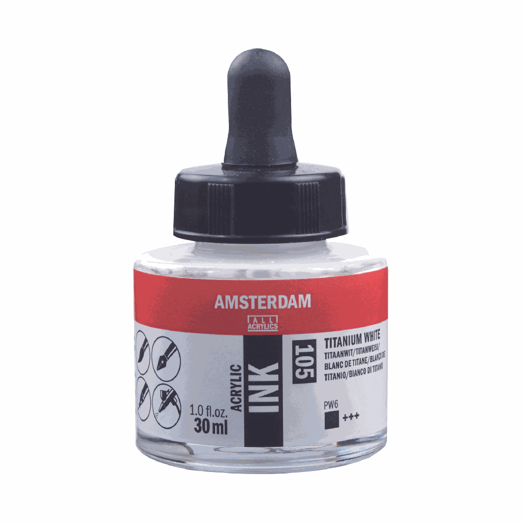 Amsterdam Acrylic Ink 30ML TIT.WHITE **ND**