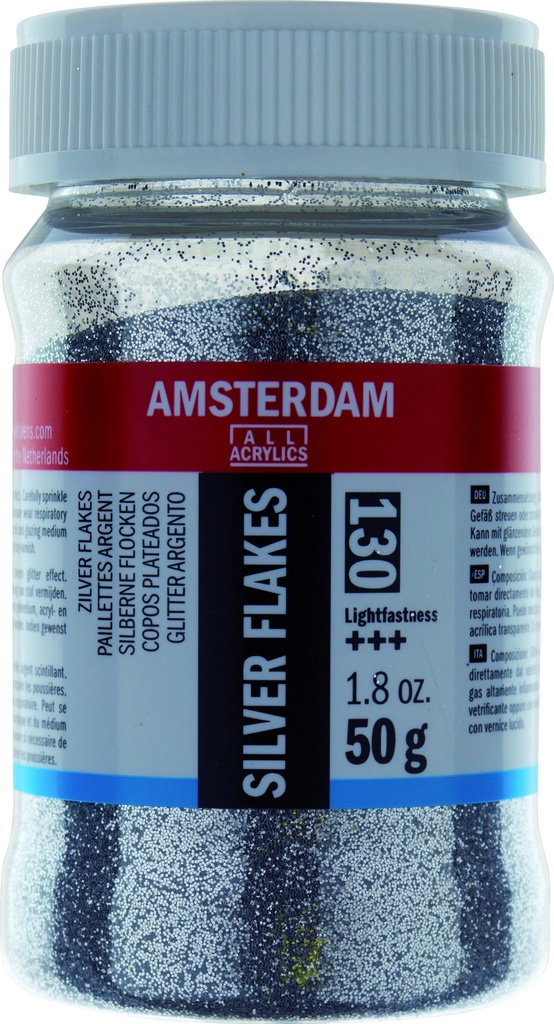 Amsterdam Acrylic Medium SILVER FLAKES 50G
