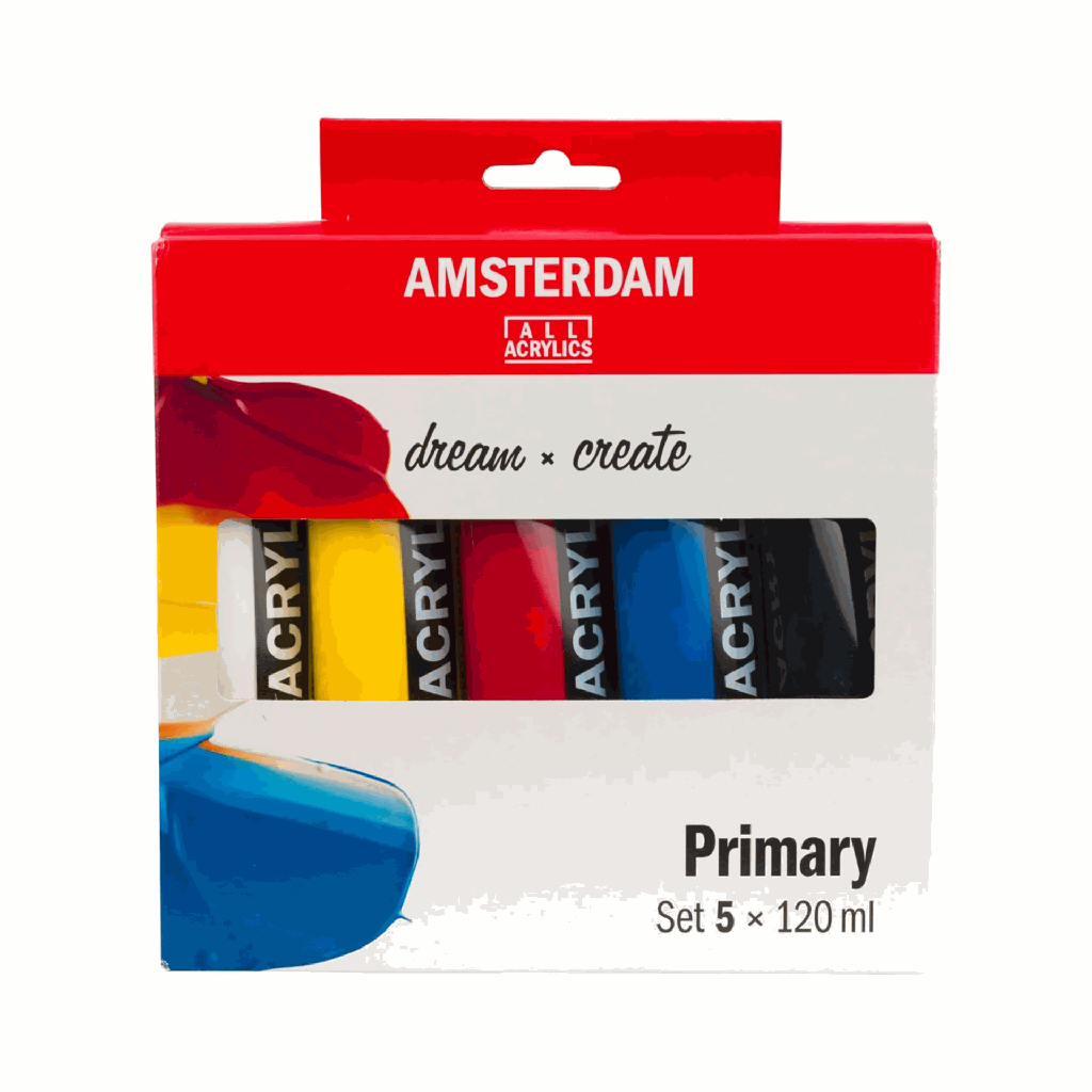 Amsterdam Acrylic Primary Set 5 x 120ml Tubes