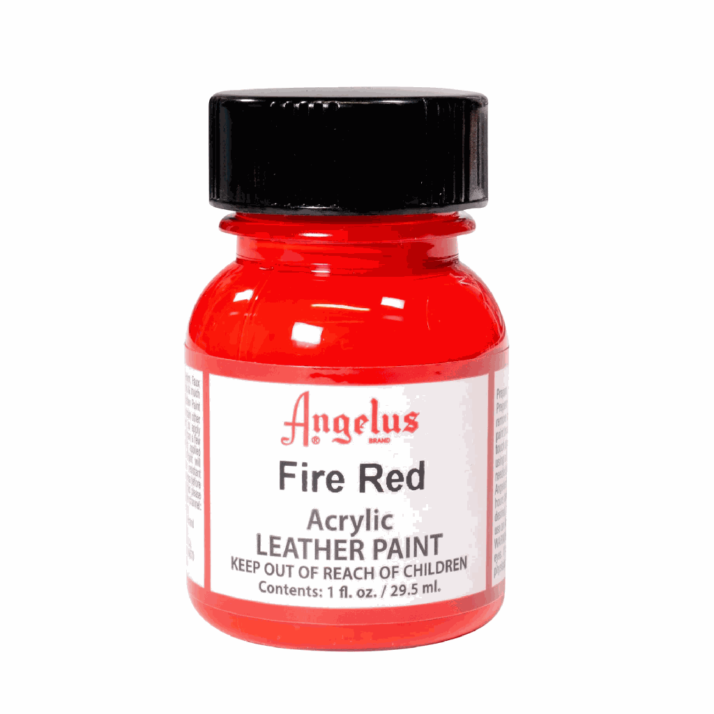 Angelus Acrylic Leather Paint Fire Red 1oz