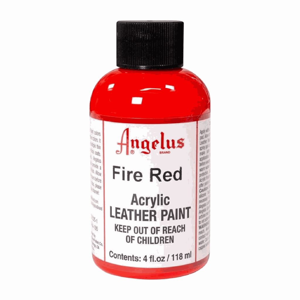 Angelus Acrylic Leather Paint Fire Red 4oz