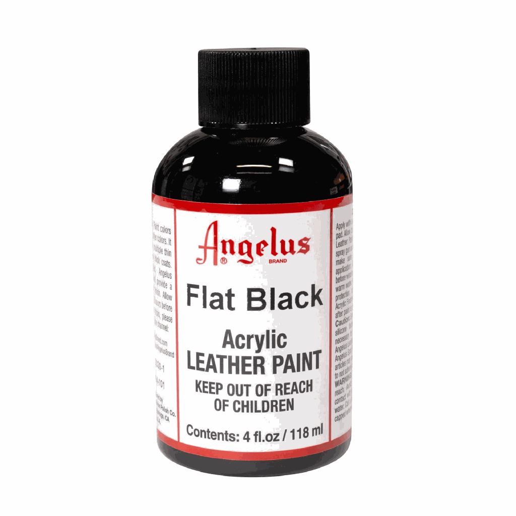 Angelus Acrylic Leather Paint Flat Black 4oz