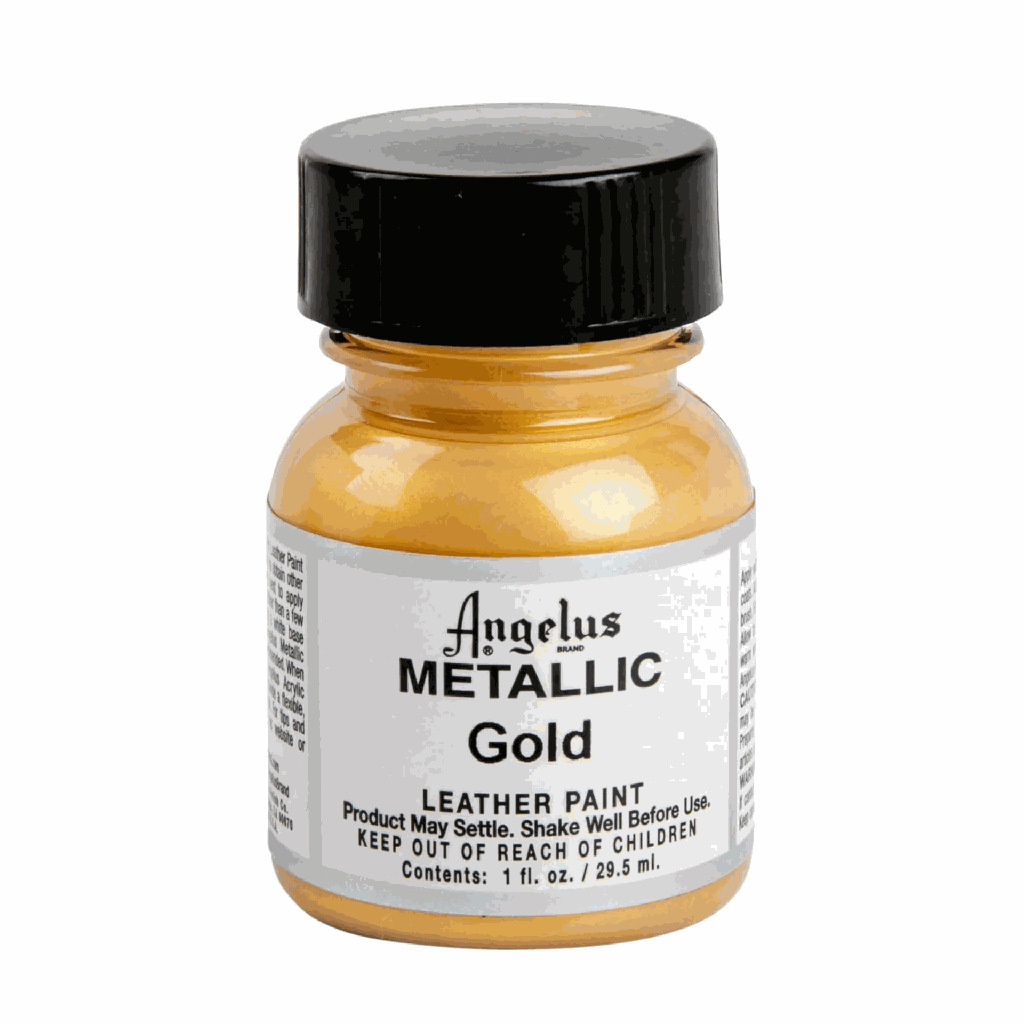 Angelus Acrylic Leather Paint Metallic Gold 1oz