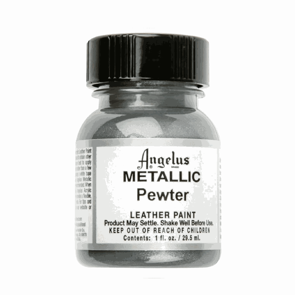 Angelus Acrylic Leather Paint Metallic Pewter 1oz