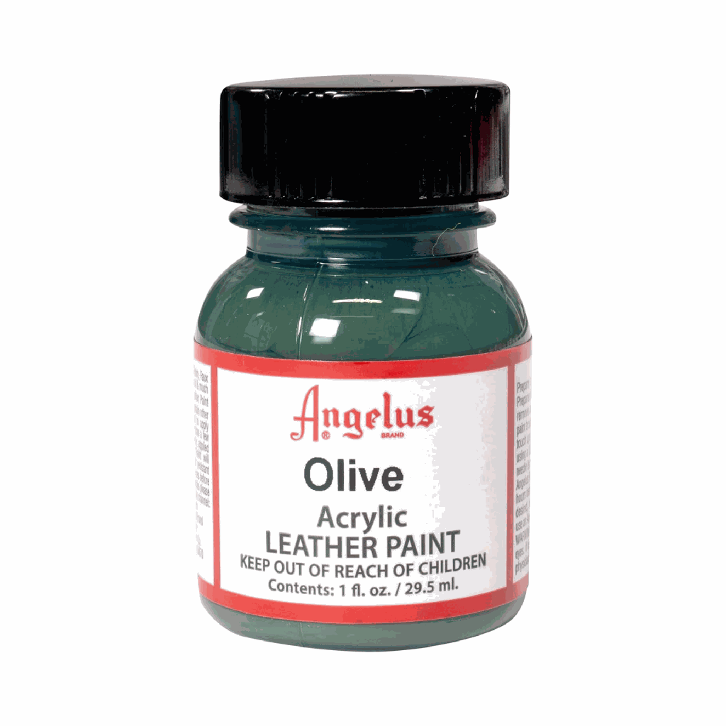 Angelus Acrylic Leather Paint Olive 1oz