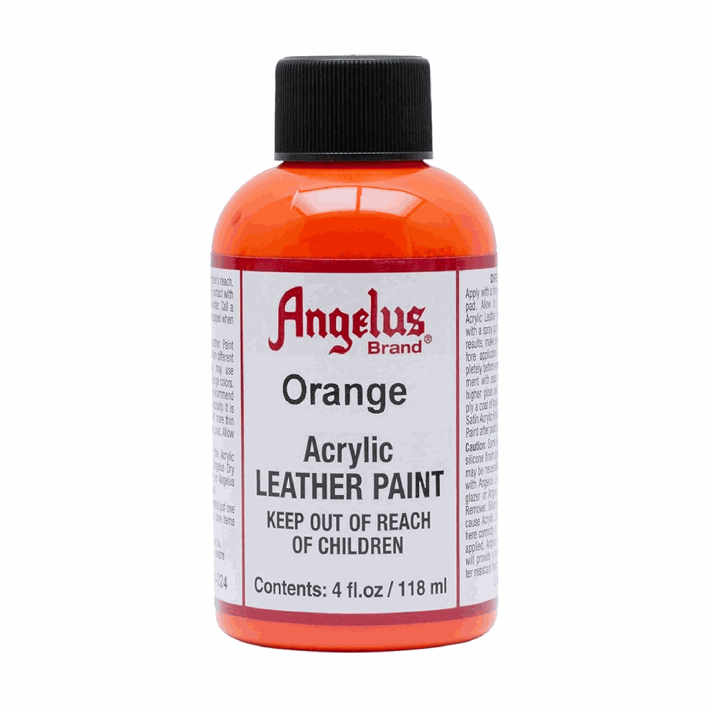 Angelus Acrylic Leather Paint Orange 4oz