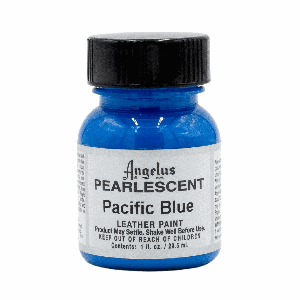 Angelus Acrylic Leather Paint Pearlescent Pacific Blue 1oz