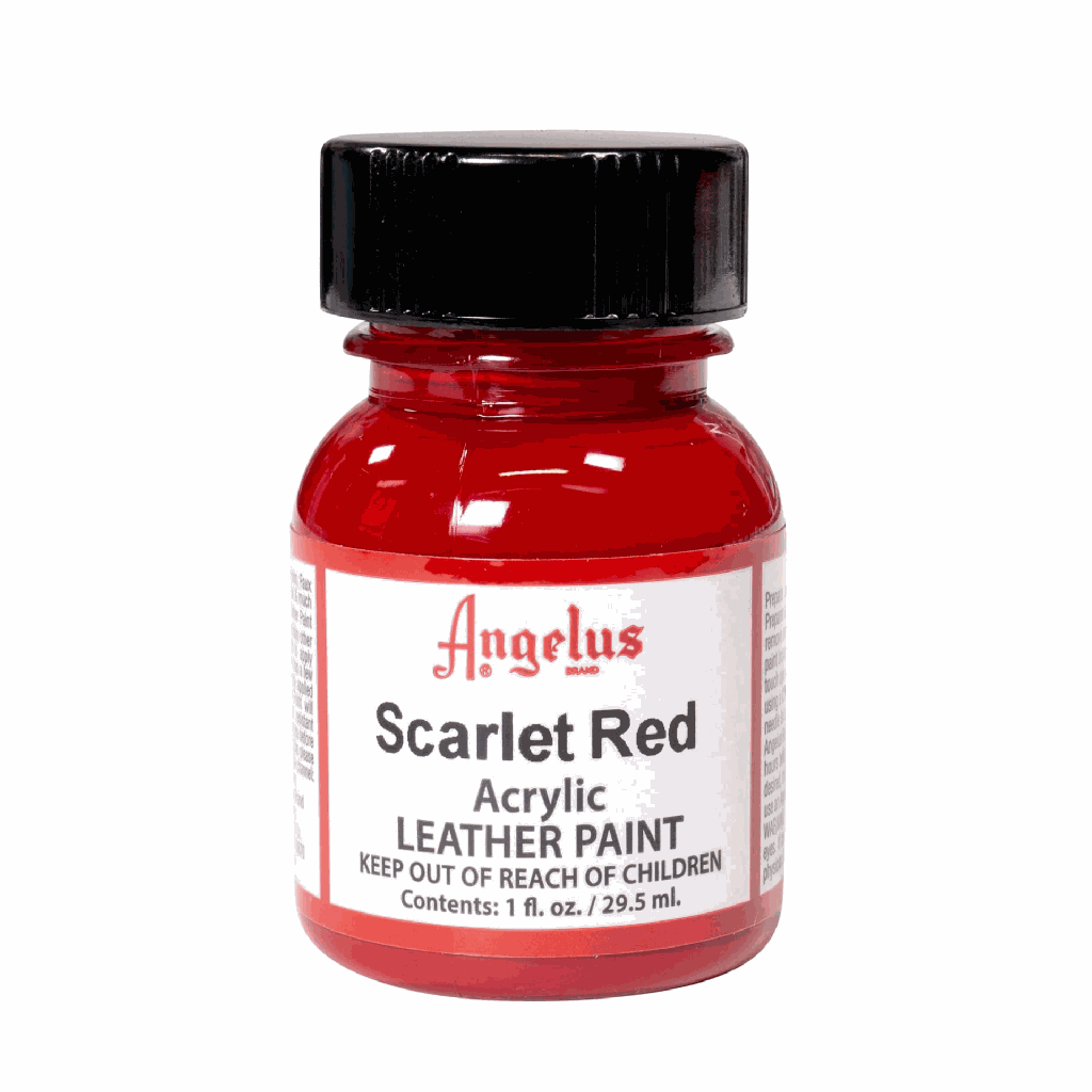 Angelus Acrylic Leather Paint Scarlet Red 1oz
