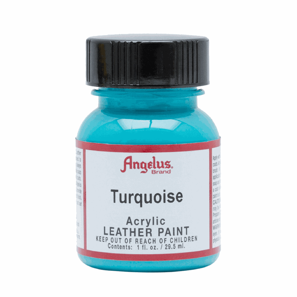 Angelus Acrylic Leather Paint Turquoise 1oz