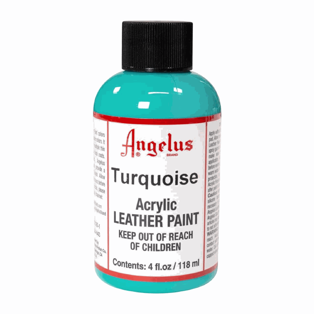 Angelus Acrylic Leather Paint Turquoise 4oz