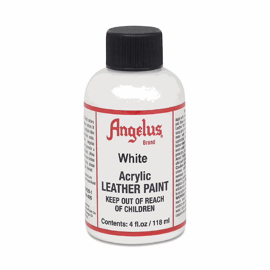 Angelus Acrylic Leather Paint White 4oz