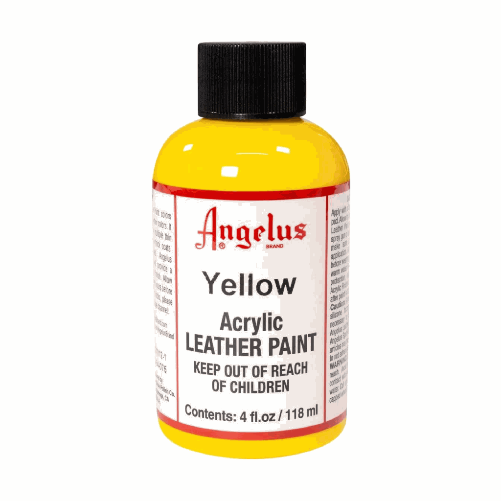 Angelus Acrylic Leather Paint Yellow 4oz