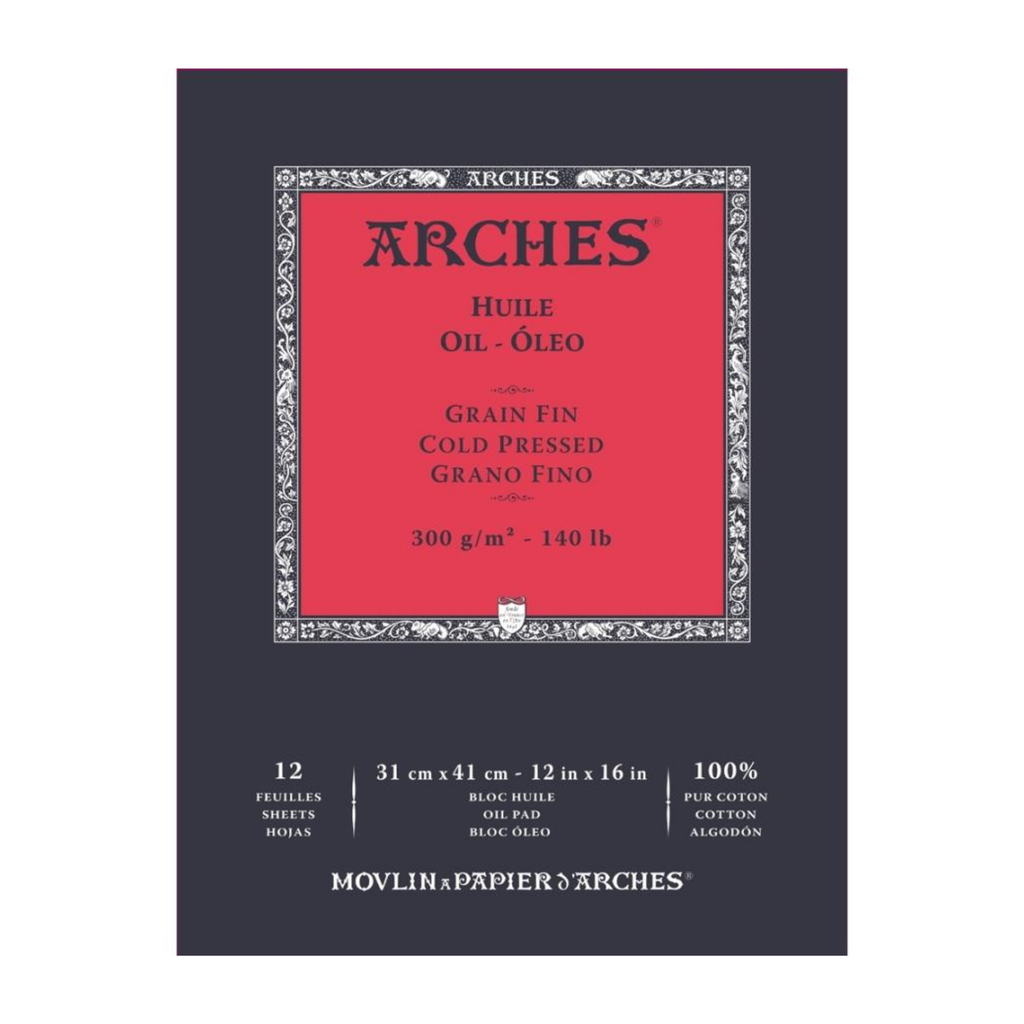 Arches Oil Pad 12" x 16" Cold Press 140lb