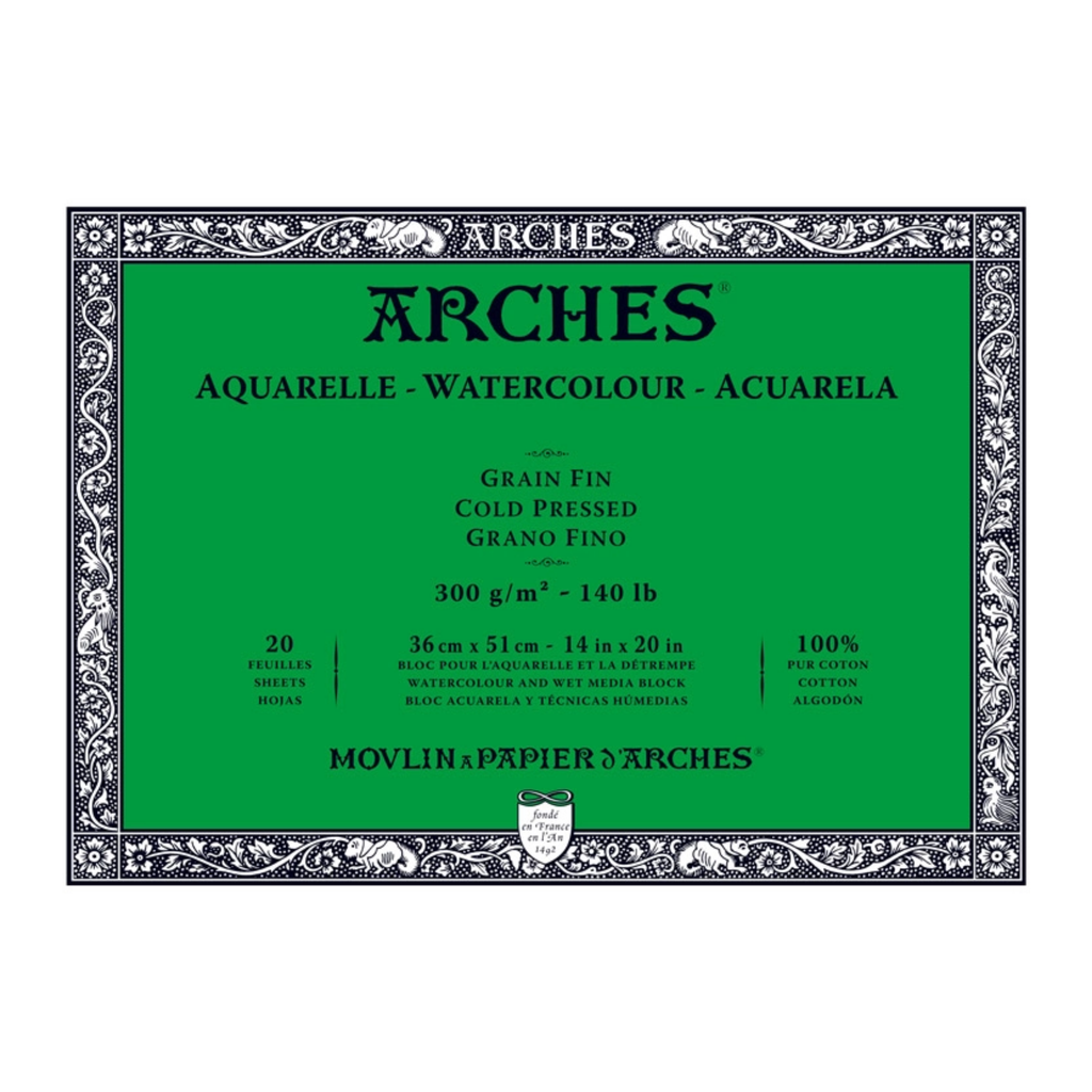 Arches Watercolour Block CP 14"x20" 140lb