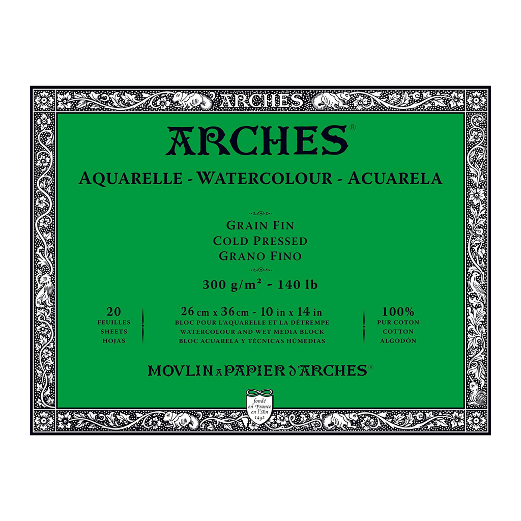 Arches Watercolour Block CP 140lb 10"x14"