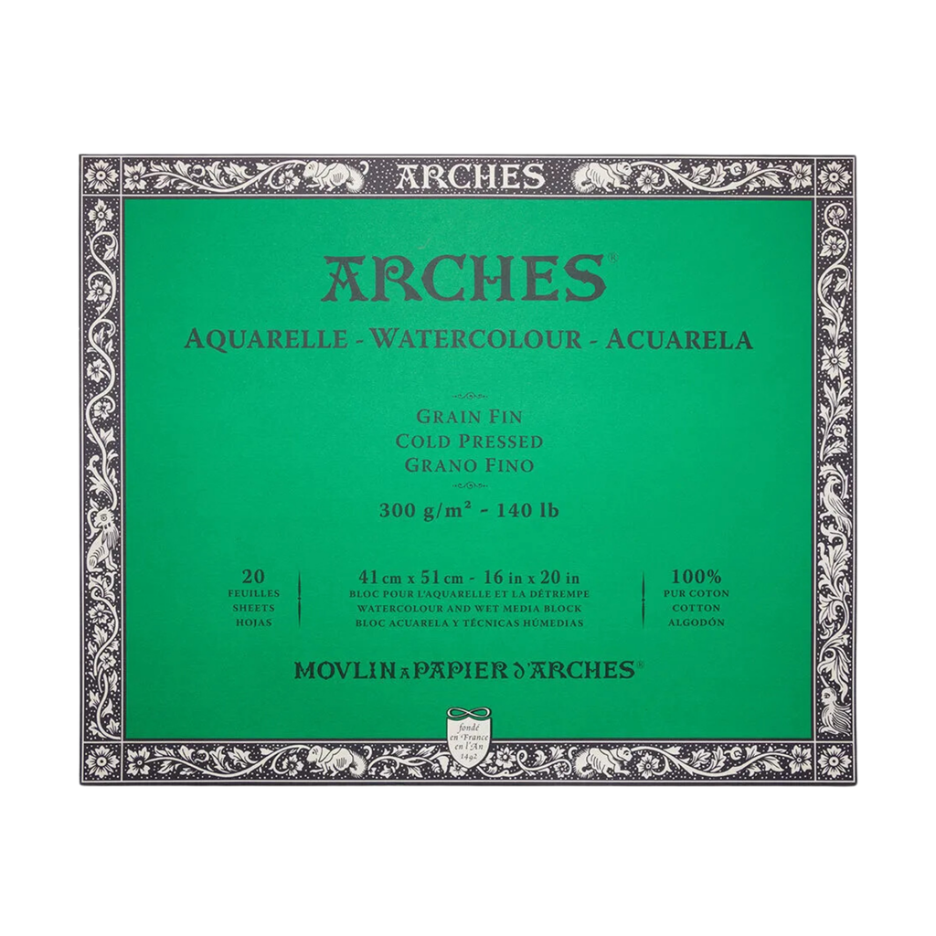 Arches Watercolour Block CP 140lb 16"x20" 20 Sheets