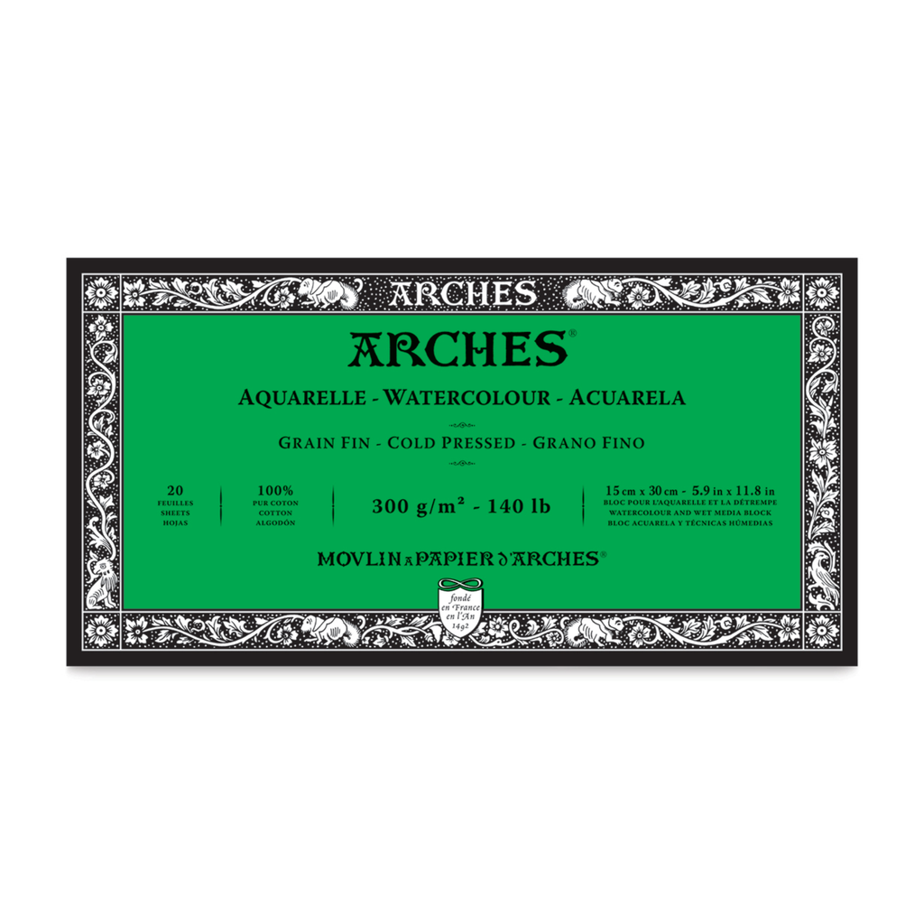 Arches Watercolour Block CP 5.9"x11.8" 140lb