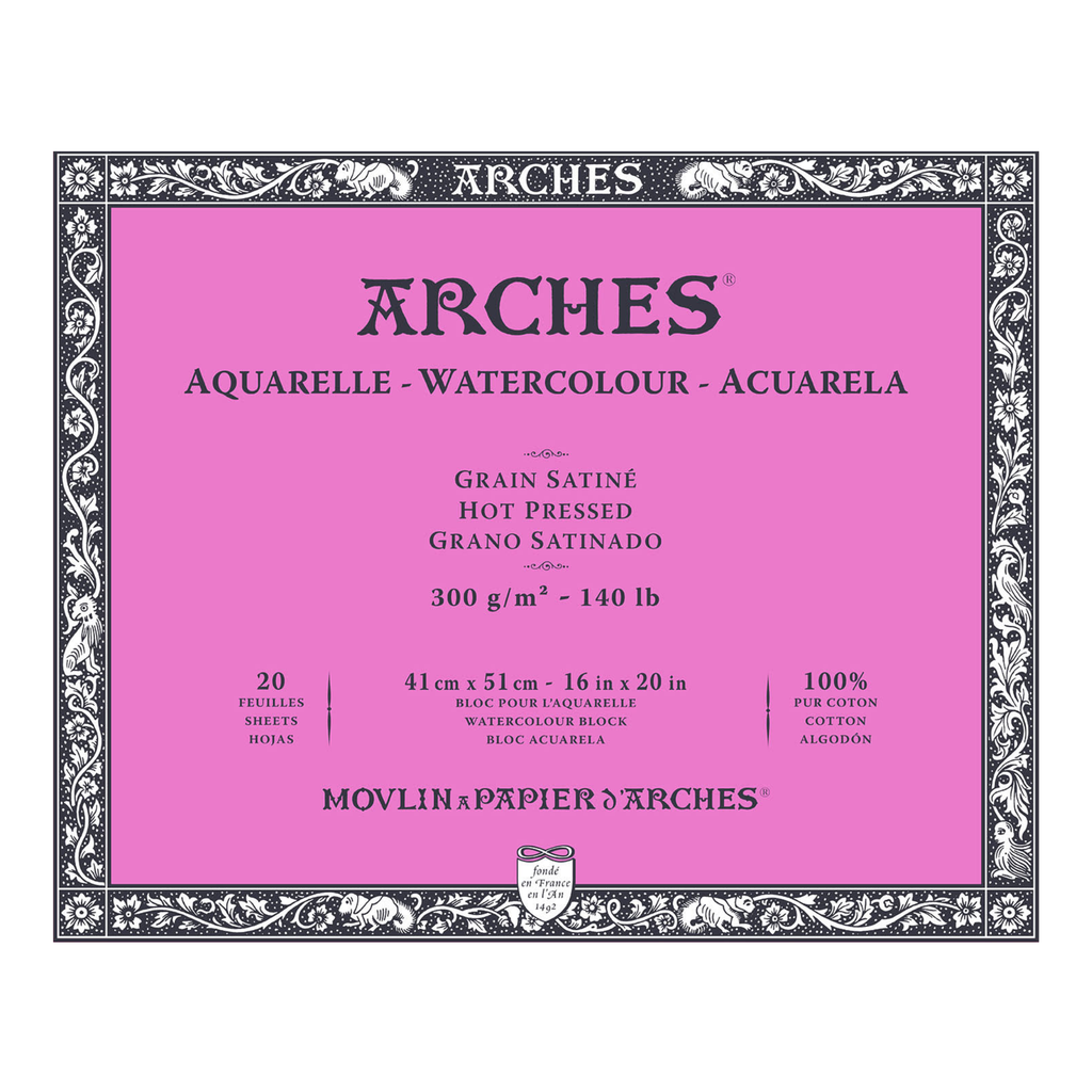 Arches Watercolour Block HP 140lb 16"x20"