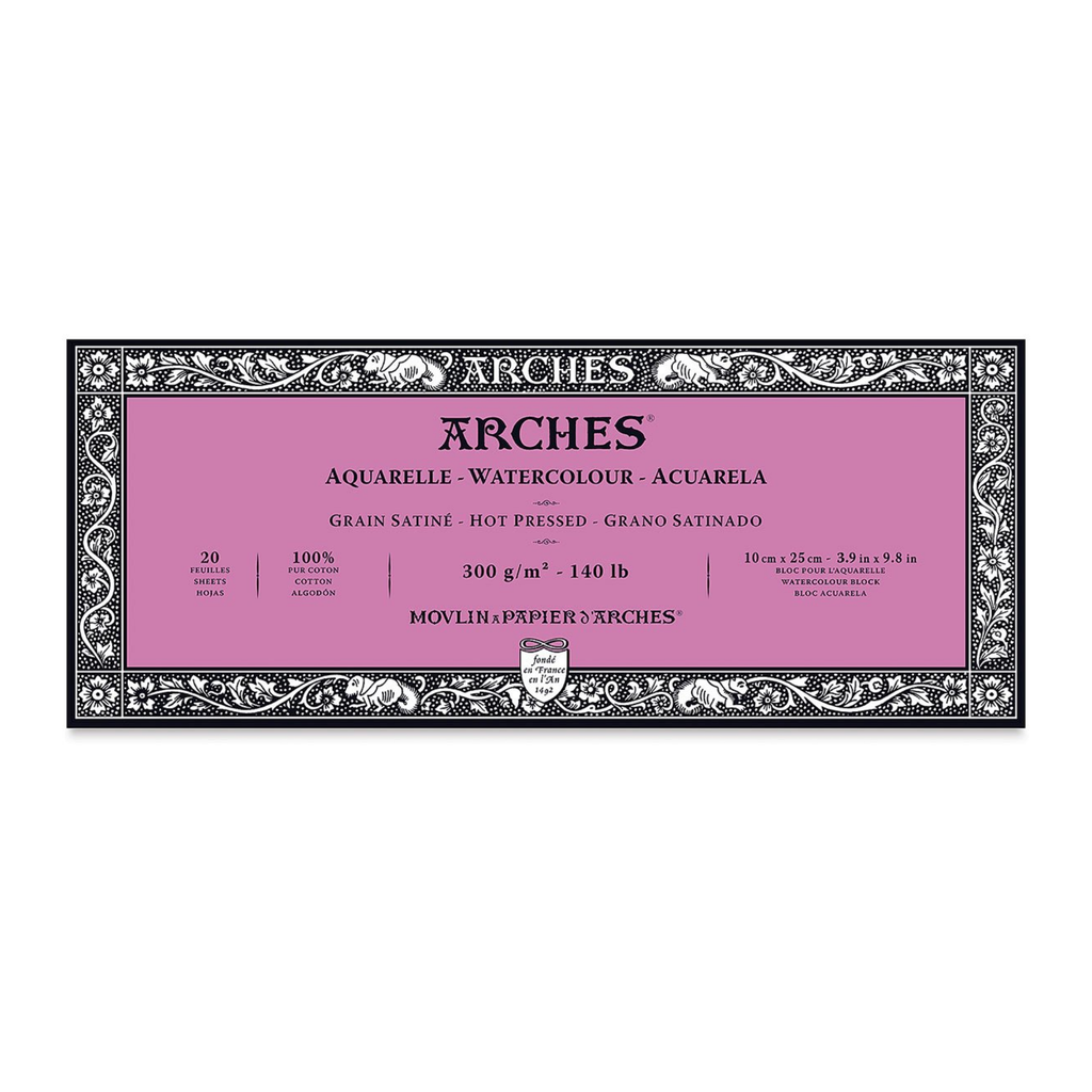 Arches Watercolour Block HP 140lb 3.9"x9.8"