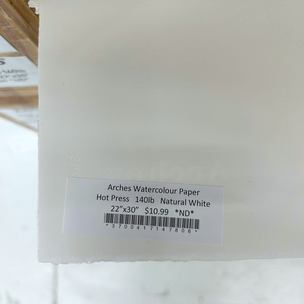 Arches Watercolour Paper HP 140lb Natural White 22"x 30" **ND**
