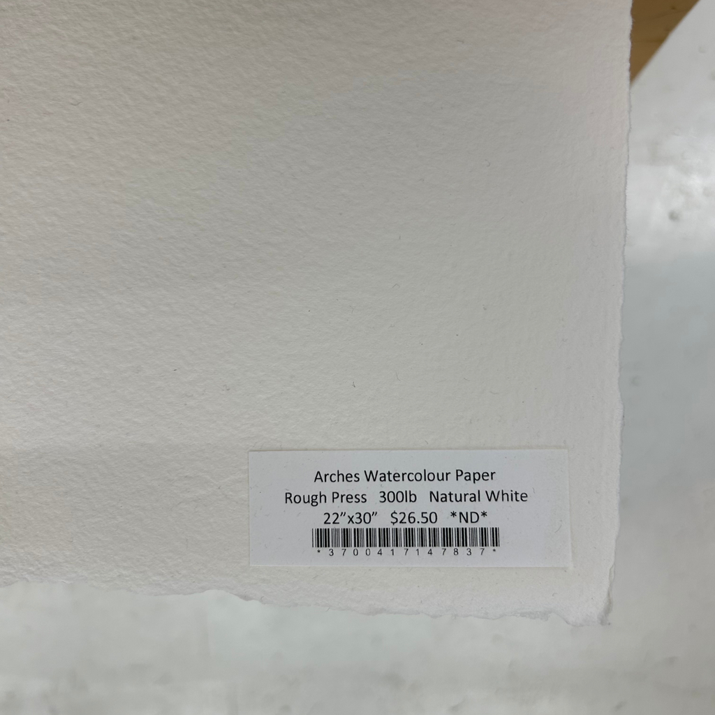 Arches Watercolour Sheet 22"x30" Natural 300lb RP **ND**