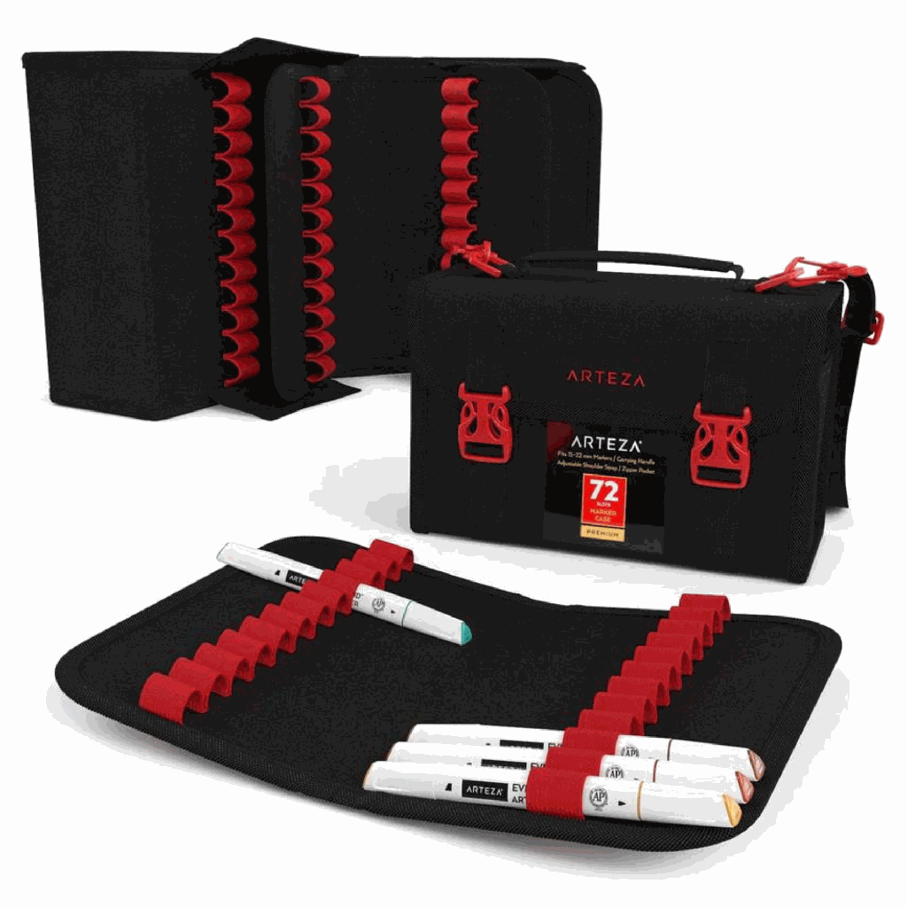 Arteza Premium Marker Case Holds 72 Markers