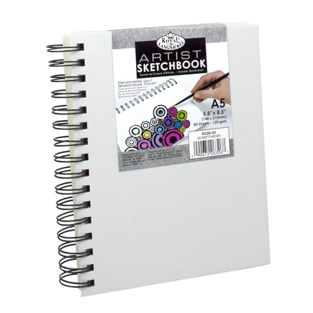 Artist Sketchbook with Customizable Cover A5 Size (5.8" x 8.3")