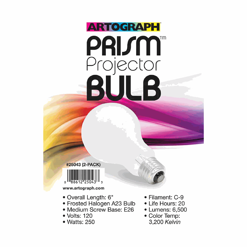 Artograph Prism Projector Bulb 250 watts (Twin Pack)  **ND**