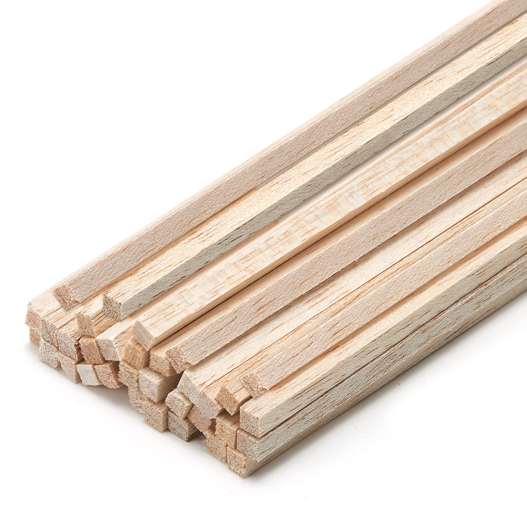 Balsa Wood Strips 1/4 x 1/4