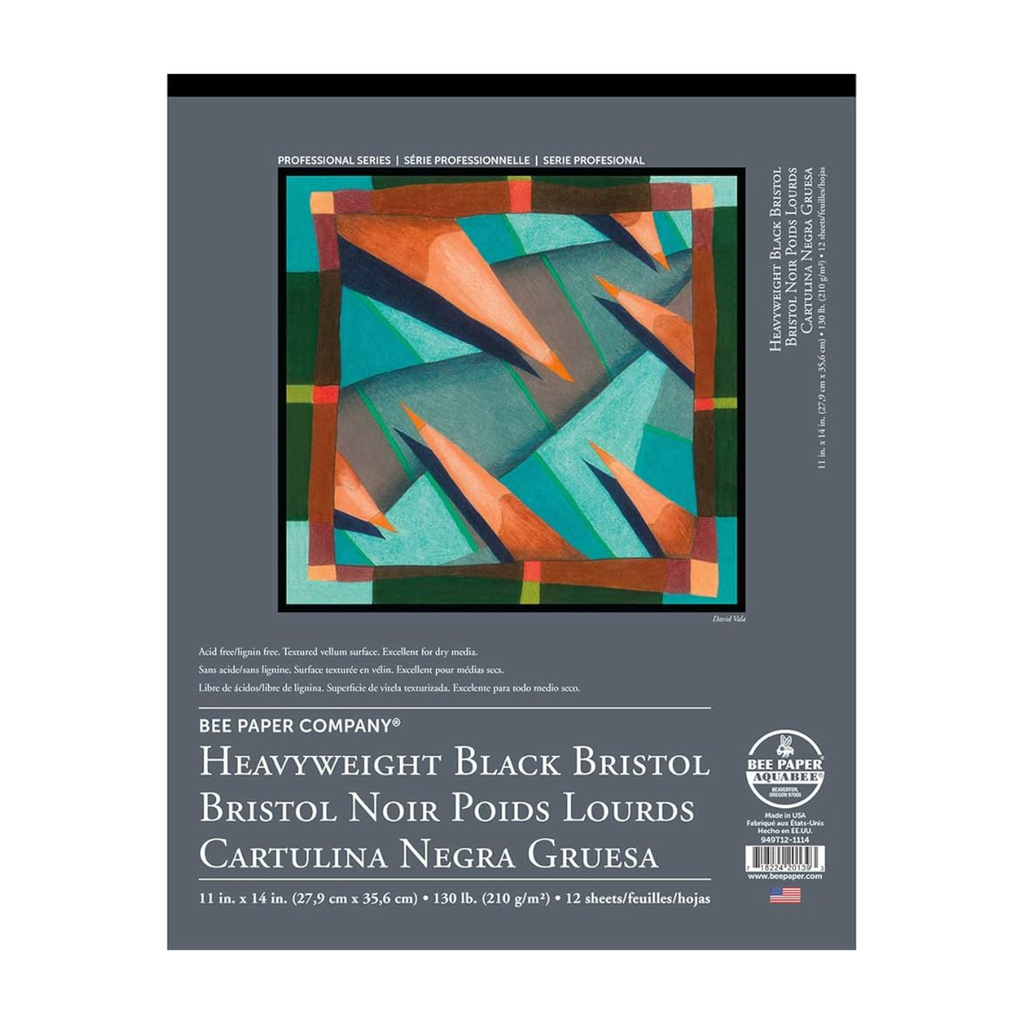 Bee Paper Heavyweight Black Bristol 130lb 11"x14"