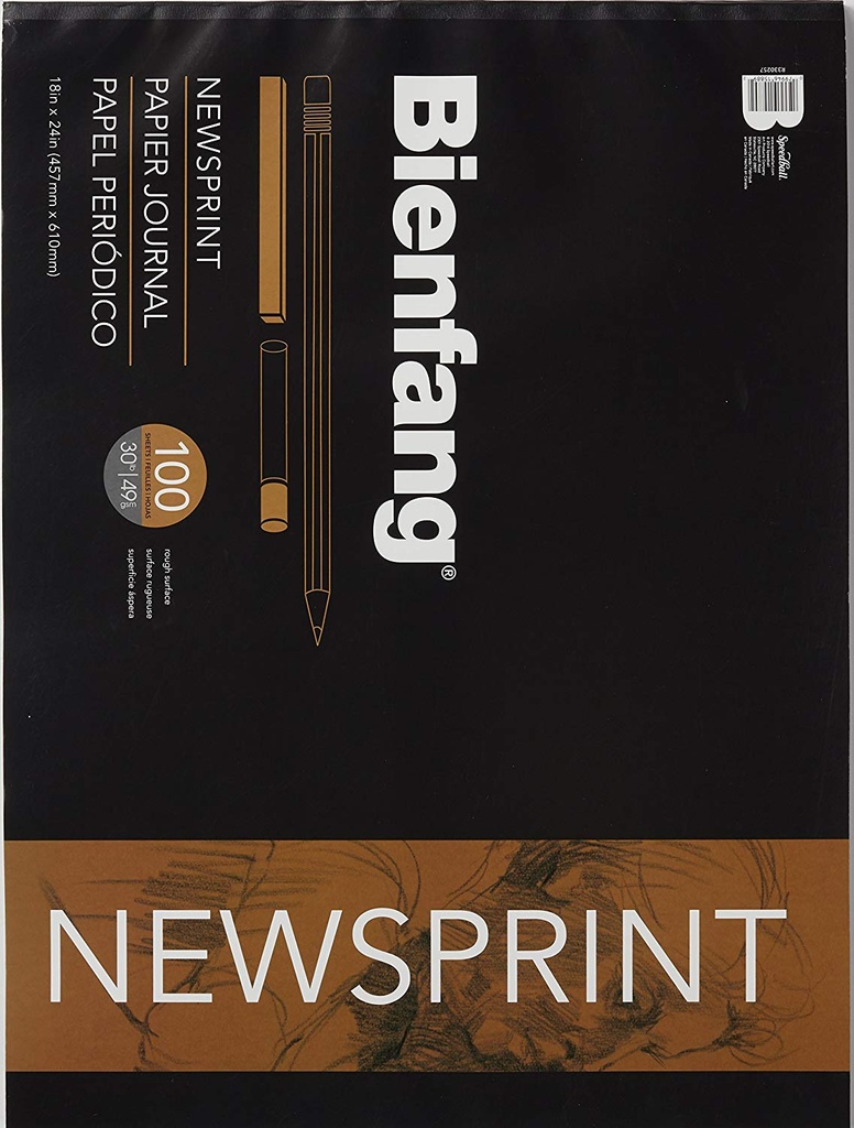 Bienfang Newsprint Pad 506 100shts 18x24