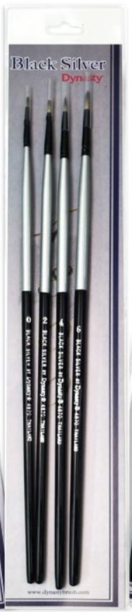 Black Silver Brush Set - LH 3