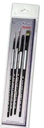 Black Silver Brush Set BS-SH-6