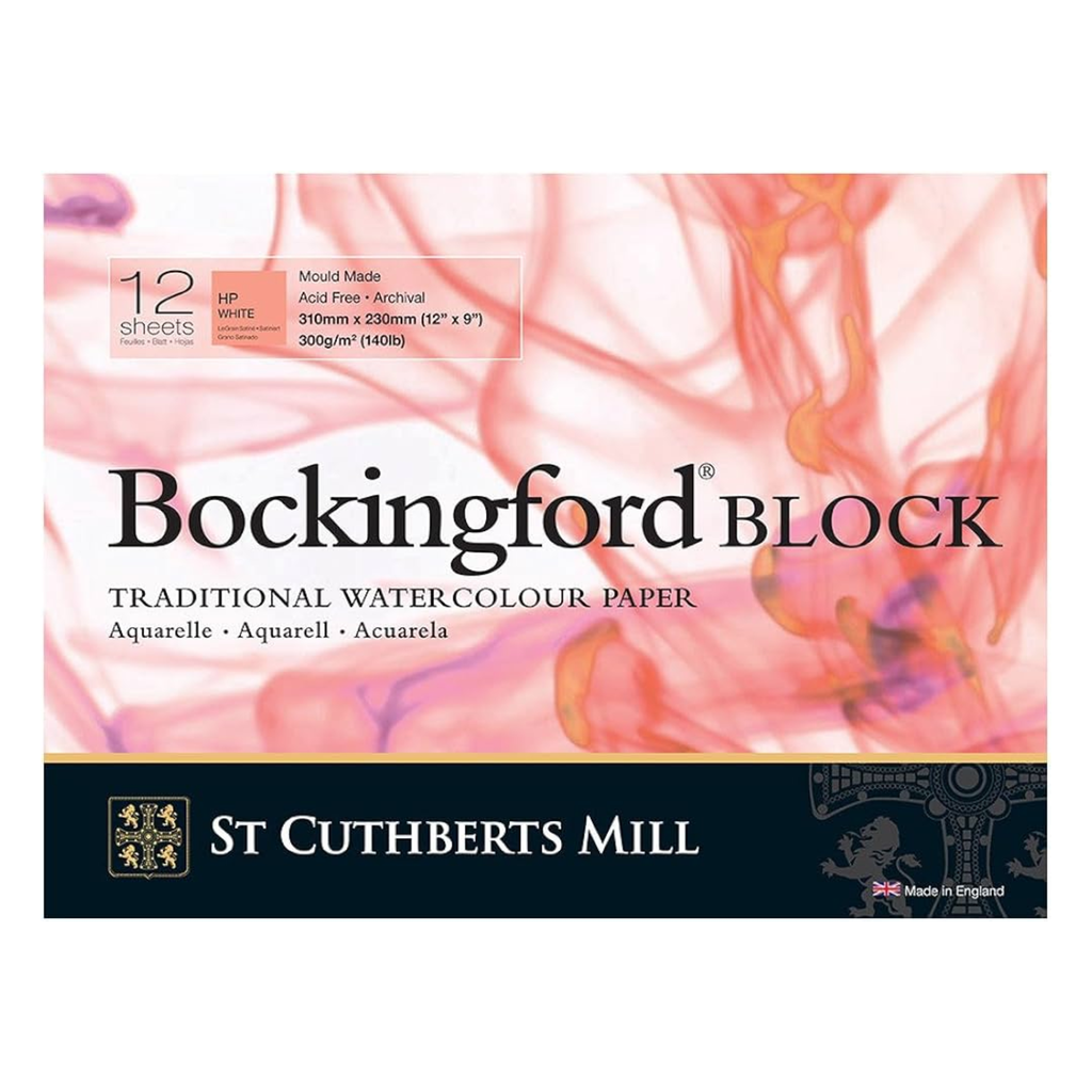 Bockingford Cloth Bound Watercolour Pad 12"x9" H.P. 140lb